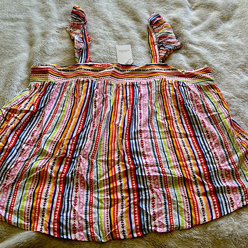 Emily Wonder top 1X multiple color NWT beautiful n bright